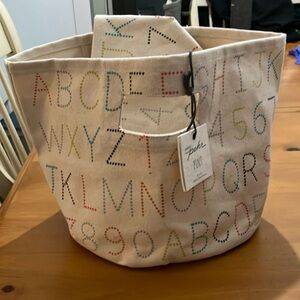 NWT Pehr Pint Storage Bins Set/2 Alphabet Design